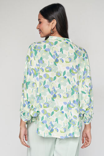 Marsha Printed Shirt, Green, image 4